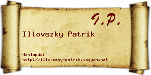 Illovszky Patrik névjegykártya