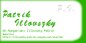 patrik illovszky business card